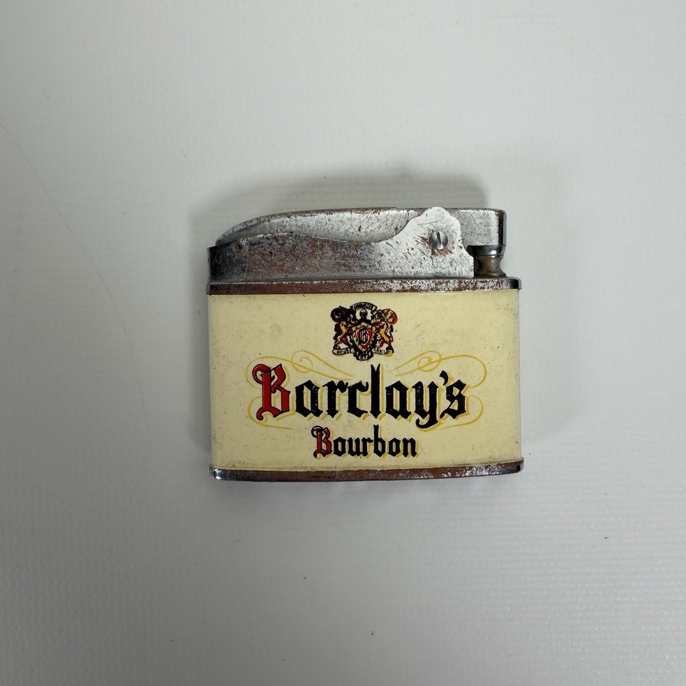 Vintage Little Billboard Cigarette Lighter Barclay's Bourbon Corby's Japan